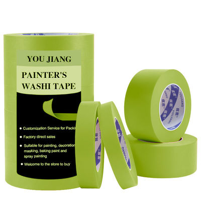 Tela de Washi de pintura verde para remoção de máscaras para segurança pintura de parede artesanato arte construção renovação de casa