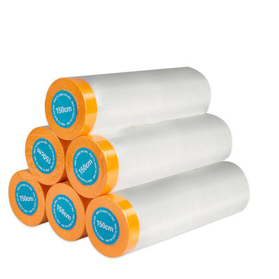 Película de mascaramento preenchido de rolos azuis PE para proteger as superfícies durante a pintura