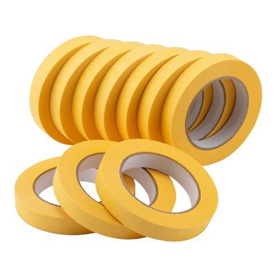 Home Impressão Embalagem Materiais auxiliares fita adesiva personalizada papel amarelo crêpe automático