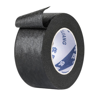 Borracha Papel Crêpe Negro Adesivo Faixa de Mascaramento Colorida