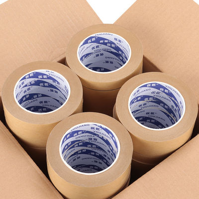 Auto-aderente customizado Impresso Impressão à prova d'água caixa de emplaçamento de vedação fita adesiva Kraft papel fita