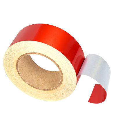 Adesivo reflector vermelho fita adesiva reflectiva de segurança de aviso de refletividade personalizada caminhão veículo Conspicuidade fita adesiva refletiva