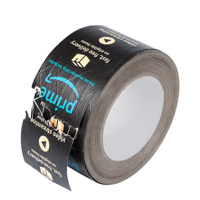 Logotipo impresso sob medida Ativado por água Aparecer goma reforçado Papel Adesivo e Film Kraft Papel Tape Para vedação de caixas