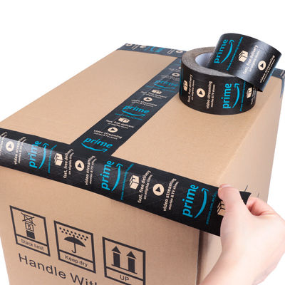 Eco Amigável Água Ativada Reforçada Preta 48 mm Pacote Papel Kraft Caixa Adesiva Jumbo Roll