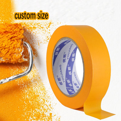 Banda de mascaramento Washi Laranja Banda de mascaramento de interior de ouro para decoração Pintores Banda de mascaramento sem resíduos e fácil de rasgar