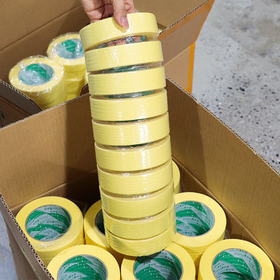 Fita Crepe Amarela Fita Crepe de Face Única Especial Para Pintura Automotiva de Alta Temperatura, Decoração