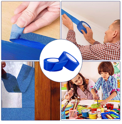 Rolo de fita adesiva de pintor azul personalizado para pintura exterior a alta temperatura